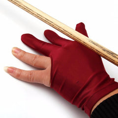 Spandex Snooker Billiard Cue Glove Pool Left Hand Open Three Finger Accessory for Unisex Women and Men 4 Colors 1Pcs