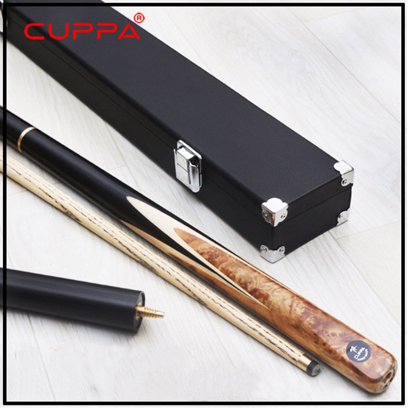Cuppa Handmade Snooker Cues 3 4 Snooker Cue Case Set 9.8mm Tip Burl Wood Handle For Black 8
