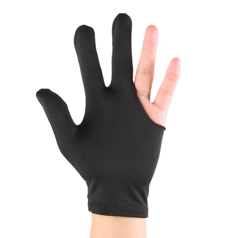 Snooker Billiard Glove EmbroideryBillard Gloves Left Hand Three Finger Smooth Biliardo Guanti Accessories Fingerless Gloves