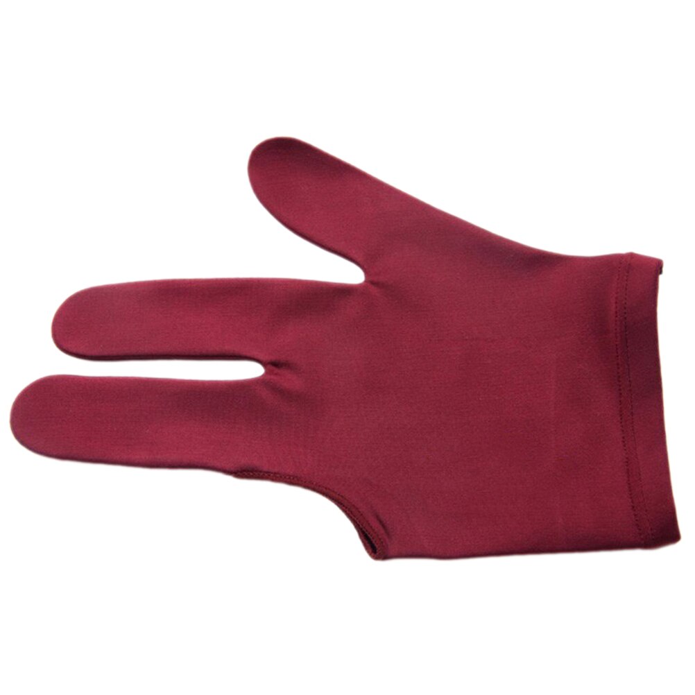 Spandex Snooker Billiard Cue Glove Pool Left Hand Open Three Finger Accessory for Unisex Women and Men 4 Colors 1Pcs