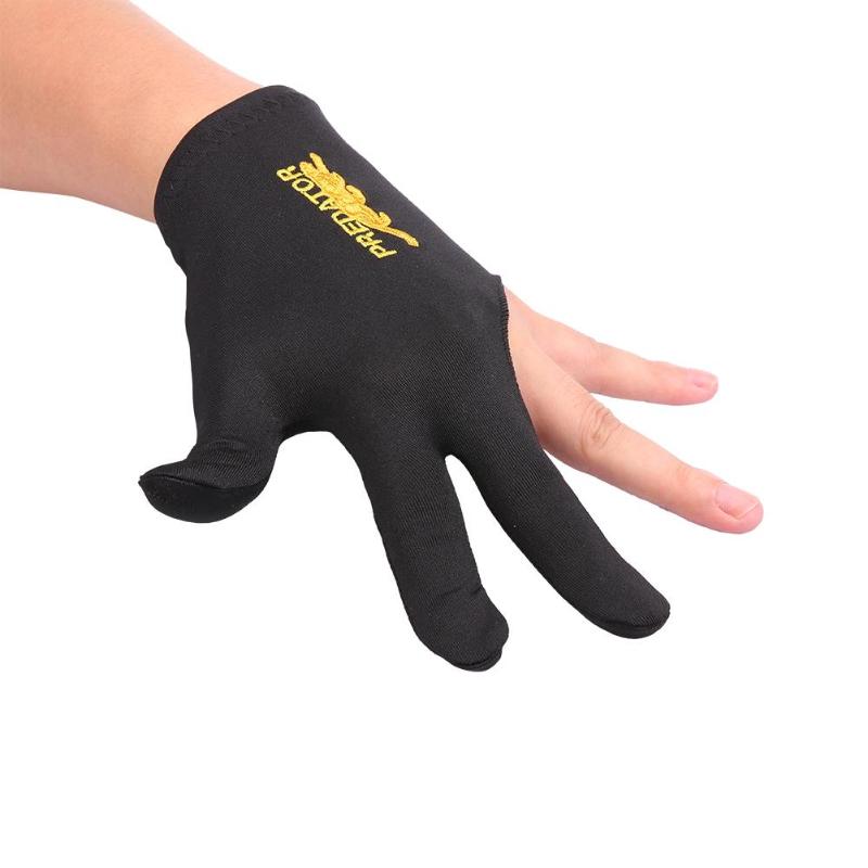 Snooker Billiard Glove EmbroideryBillard Gloves Left Hand Three Finger Smooth Biliardo Guanti Accessories Fingerless Gloves