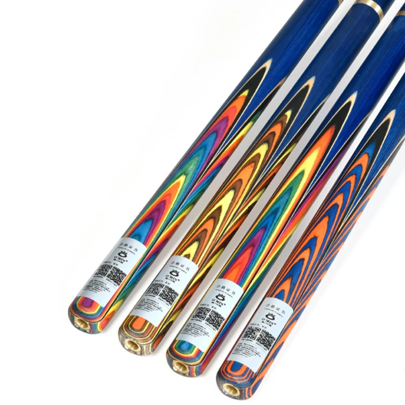 O'Min Handmade QueYu 3/4 Snooker Cue Stick 10mmTip Snooker Cues Case Set China