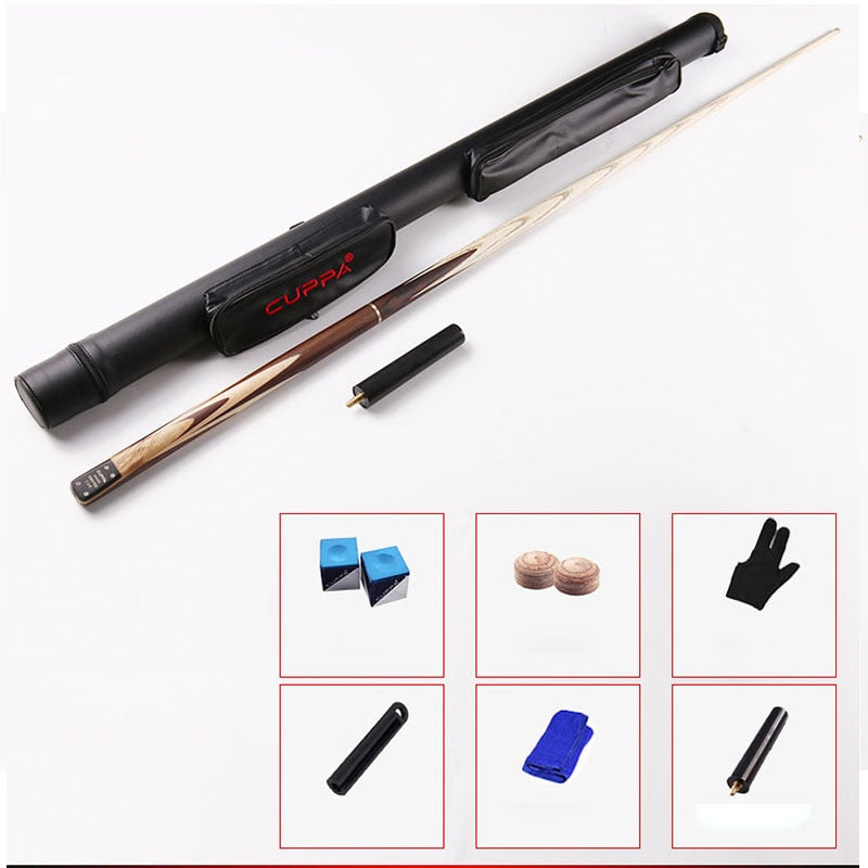 2019 HANDMADE Cuppa Paint-free Snooker Cue 9.8mm 11.5mm Tip with Snooker Cue Case China