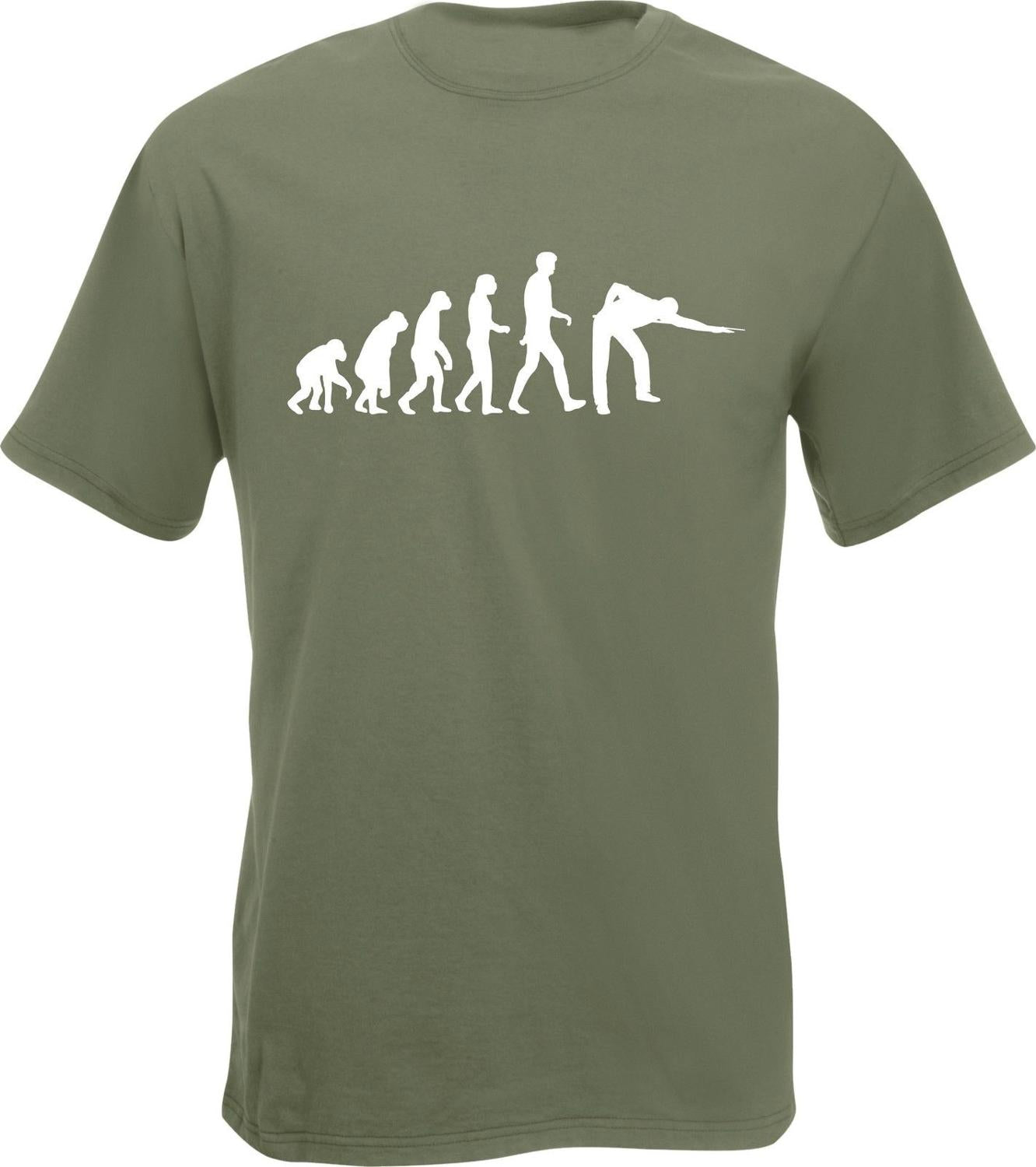 Summer Style Fashion Men's Print Casual Top Snooker Pool Players T-Shirts Evolution Men's Print Casual Tee Shirts