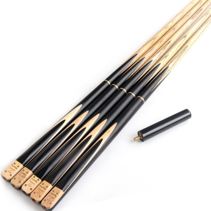 NEW Cuppa Ash Wood 3/4 Snooker Cues Stick Case Set Billiard 9.8mm 11.5mm Tips