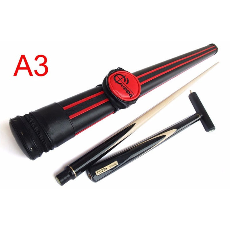 Cuppa Handmade 3/4 Snooker Cue Case Set A/B Type Snooker Cues 9.8mm Bright Paint Cracking Prevention Maple Shaft China