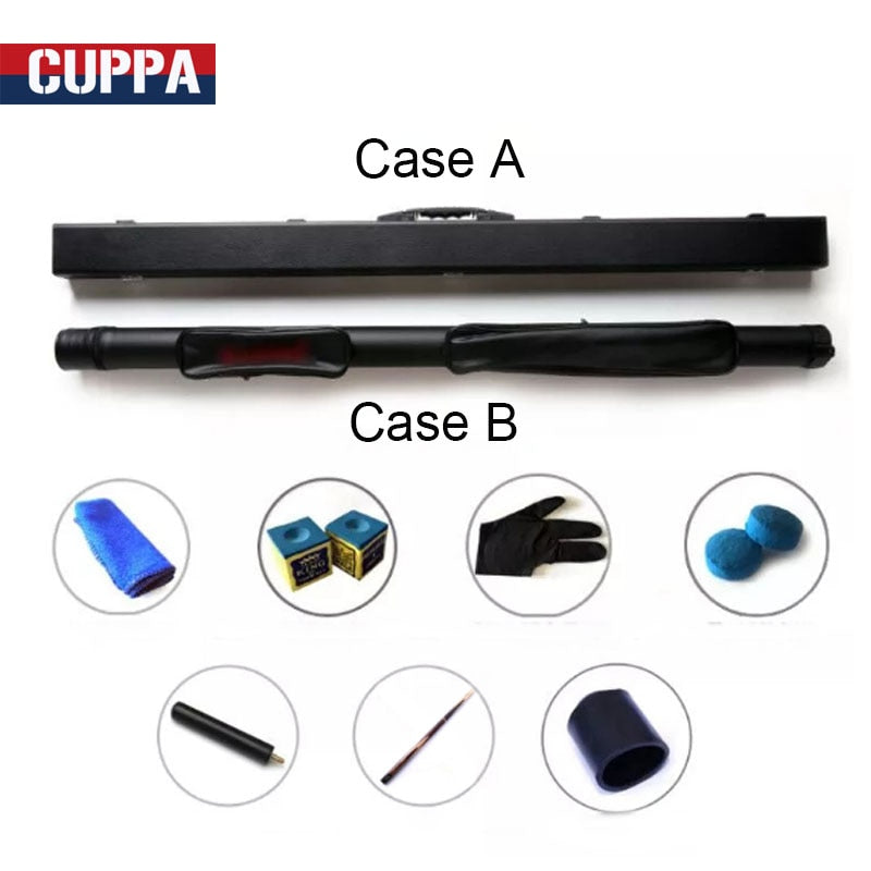 Cuppa Handmade Snooker Cue 3/4 11.5mm 9.8mm Tips with Snooker Cue Case 2 Options China