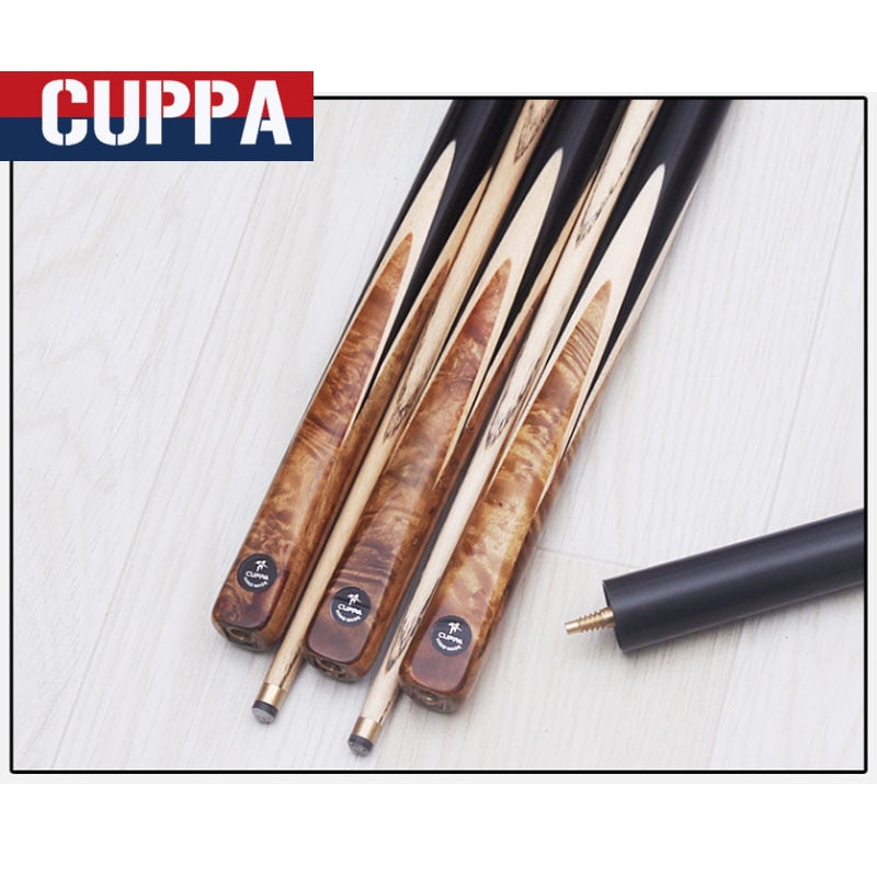 New Handmade Cuppa 3/4 Snooker Cue Stick Billiards 9.8mm Tips 3 4 Snooker Cues Case Set China