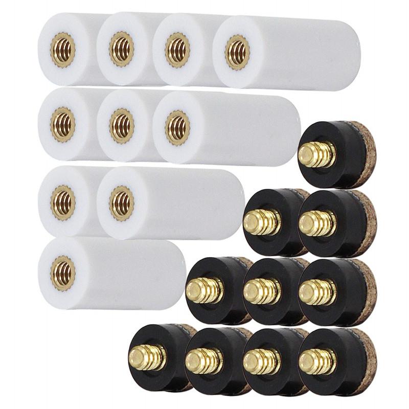 10PCs/set Screw On Cue Tips For Billiard Pool Cue Stick and Snooker Cue Replacement Parts Stick Repair Tool for Snooker 10mm Hot