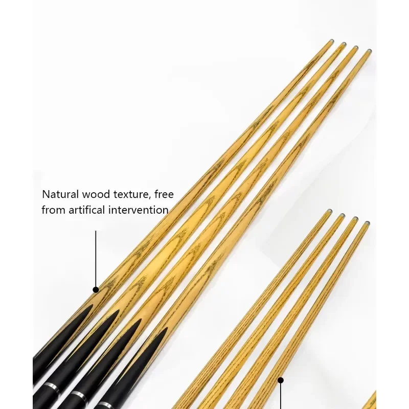 for Omin Brand Classic 3/4 Jointed Two Pieces Cue Handmade Ash Wood Snooker Cue Ebony Pool Break Snooker and Billiard Cues