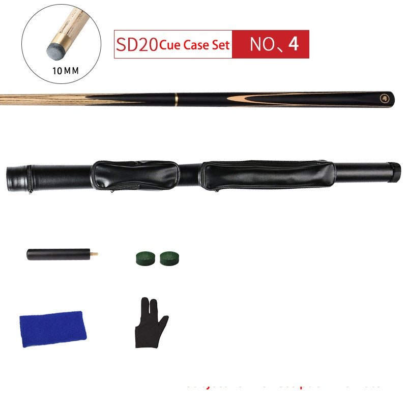 2022 New Billiards JIAN YING SD Series Snooker Cue 10mm Tip Ash Shaft Snooker Cue Case Set