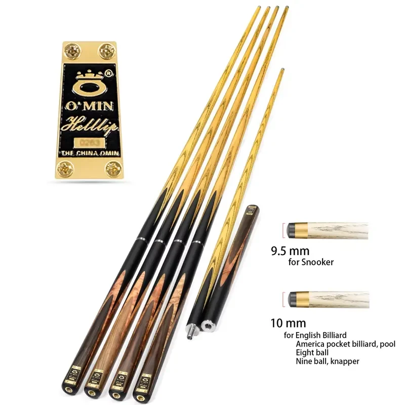 SFW Certificate SO-4 One 1 Piece 3/4 Handmade Helllip Snooker Cue Ash Wood Pool Game Snooker Cue Ebony Omin Pool Snooker &