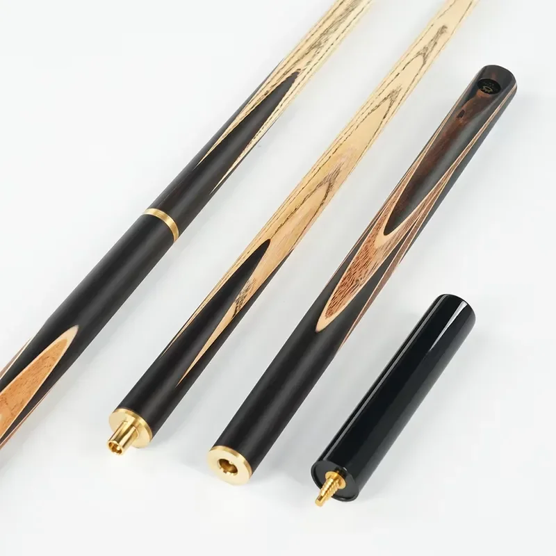 for Omin King 3/4 Jointed Handmade Ash Wood Snooker Cue with Ebony Splice and Case for Pool Break Billiard Cues Sticks