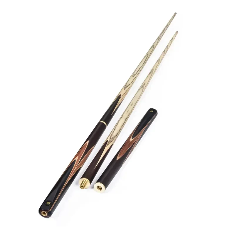 for Omin King 3/4 Jointed Handmade Ash Wood Snooker Cue with Ebony Splice and Case for Pool Break Billiard Cues Sticks