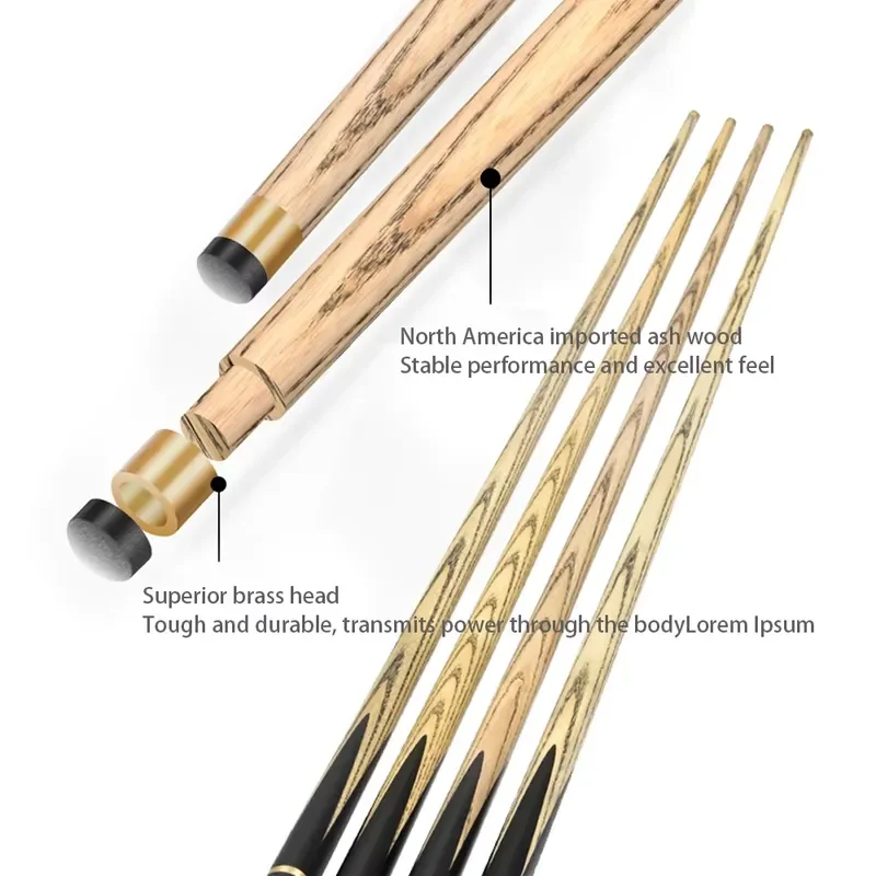 SFW Certificate SO-4 One 1 Piece 3/4 Handmade Helllip Snooker Cue Ash Wood Pool Game Snooker Cue Ebony Omin Pool Snooker &