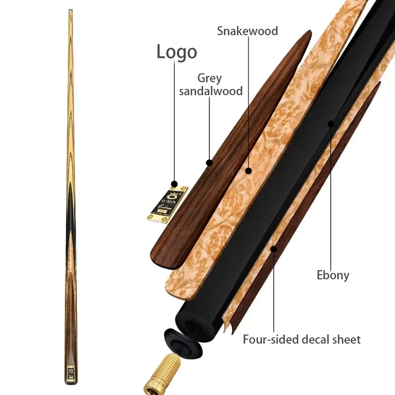SFW Certificate SO-4 One 1 Piece 3/4 Handmade Helllip Snooker Cue Ash Wood Pool Game Snooker Cue Ebony Omin Pool Snooker &