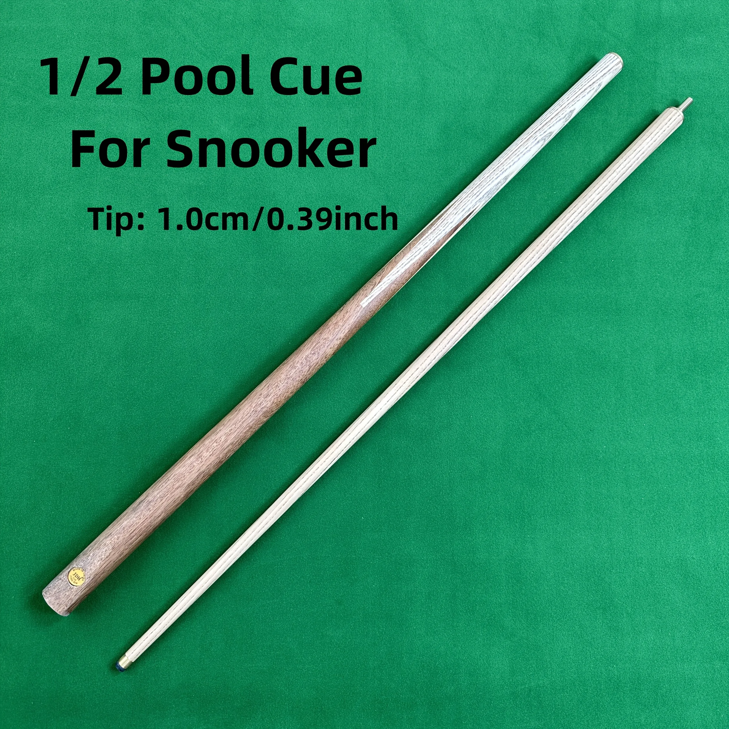 1pc Snooker Cue 1/2 Joint Structure Brass Mid-Ring Tip Solid Wood Pool Cue