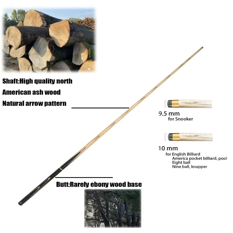 for Omin Brand Victory JO-3Q 3/4 Snooker and Billiard Cues Handmade Snooker Cue Stick Brass Ash Wood Pool Game
