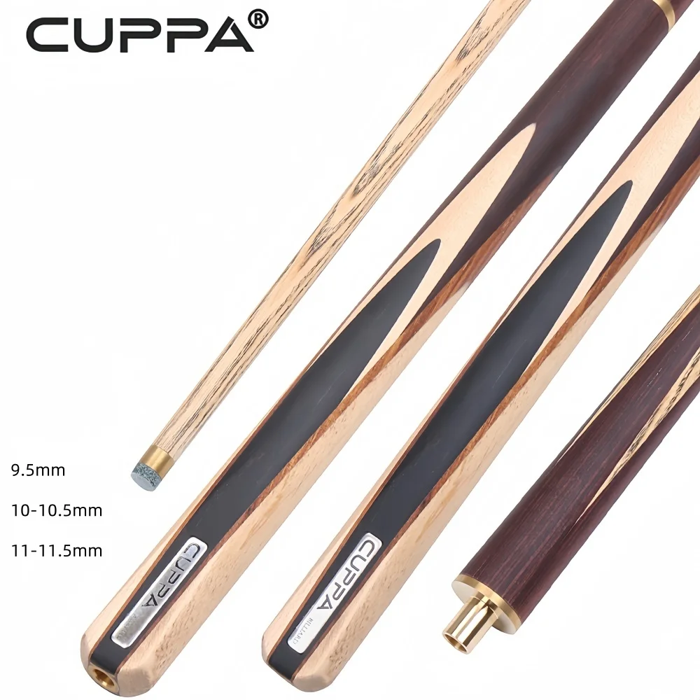 CUPPA 57" Traditional Snooker Billiard Pool Cue Stick 9.5/10/11.5mm + Extender + Case Set